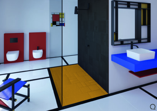 <b>Mondrian</b> | Shower Base - Colors on Demand